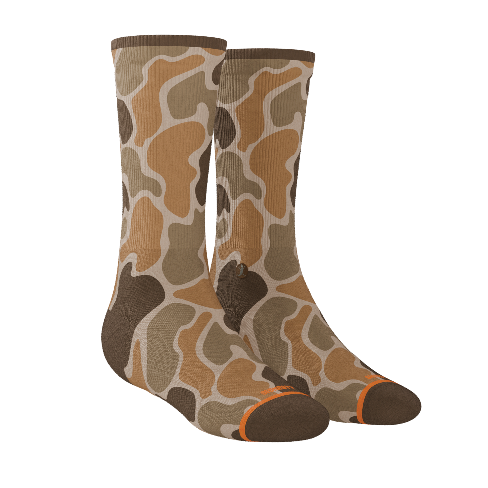 The Out Of Sight | Light Duck Camo Heel Hammock™ Crew Socks - Shinesty