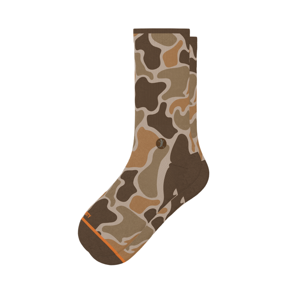 The Out Of Sight | Light Duck Camo Heel Hammock™ Crew Socks - Shinesty