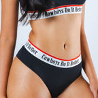 The Cowboys Do It Better | Black Shinesty x Diamond Cross Ranch Cheeky Underwear with Waistband - Shinesty