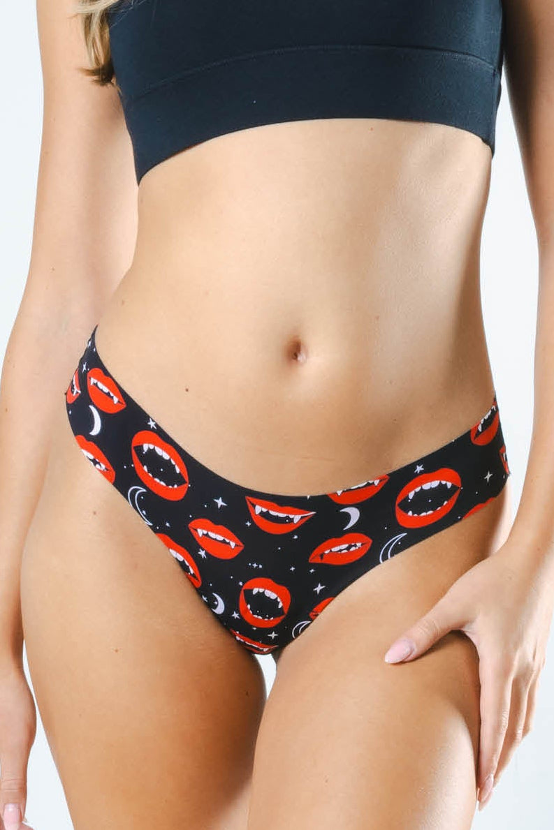 The Blood Suckers | Vampire Lips Seamless Thong - Shinesty