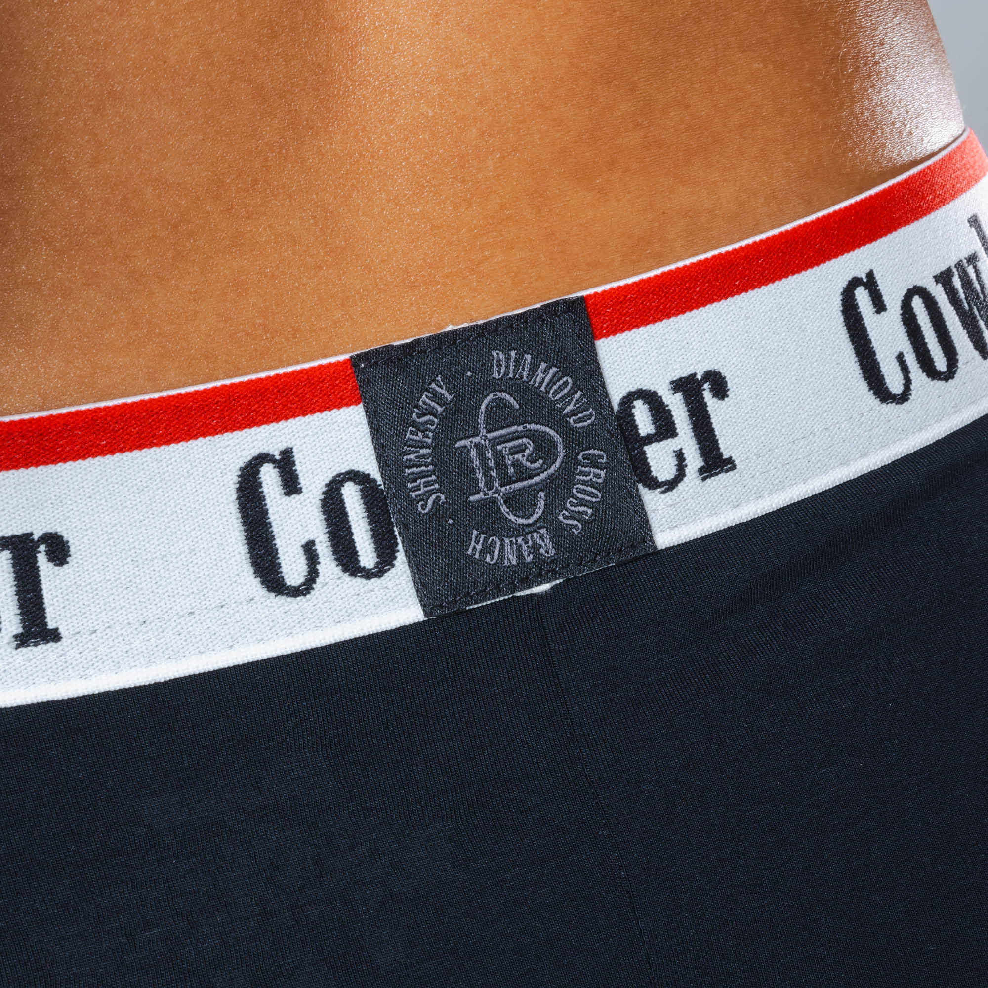 The Cowboys Do It Better | Black Shinesty x Diamond Cross Ranch Cheeky Underwear with Waistband - Shinesty
