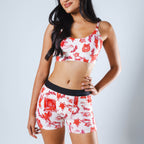 The Santa Slays | Christmas Toile Women’s Boxers - Shinesty