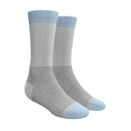 The Pacific Blue | Blue Grey Tri Color Block Heel Hammock™ Crew Socks 3 Pack - Shinesty