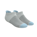 The Pacific Blue | Blue Grey Tri Color Block Heel Hammock™ Ankle Socks 3 Pack - Shinesty