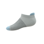 The Pacific Blue | Blue Grey Tri Color Block Heel Hammock™ Ankle Socks 3 Pack - Shinesty