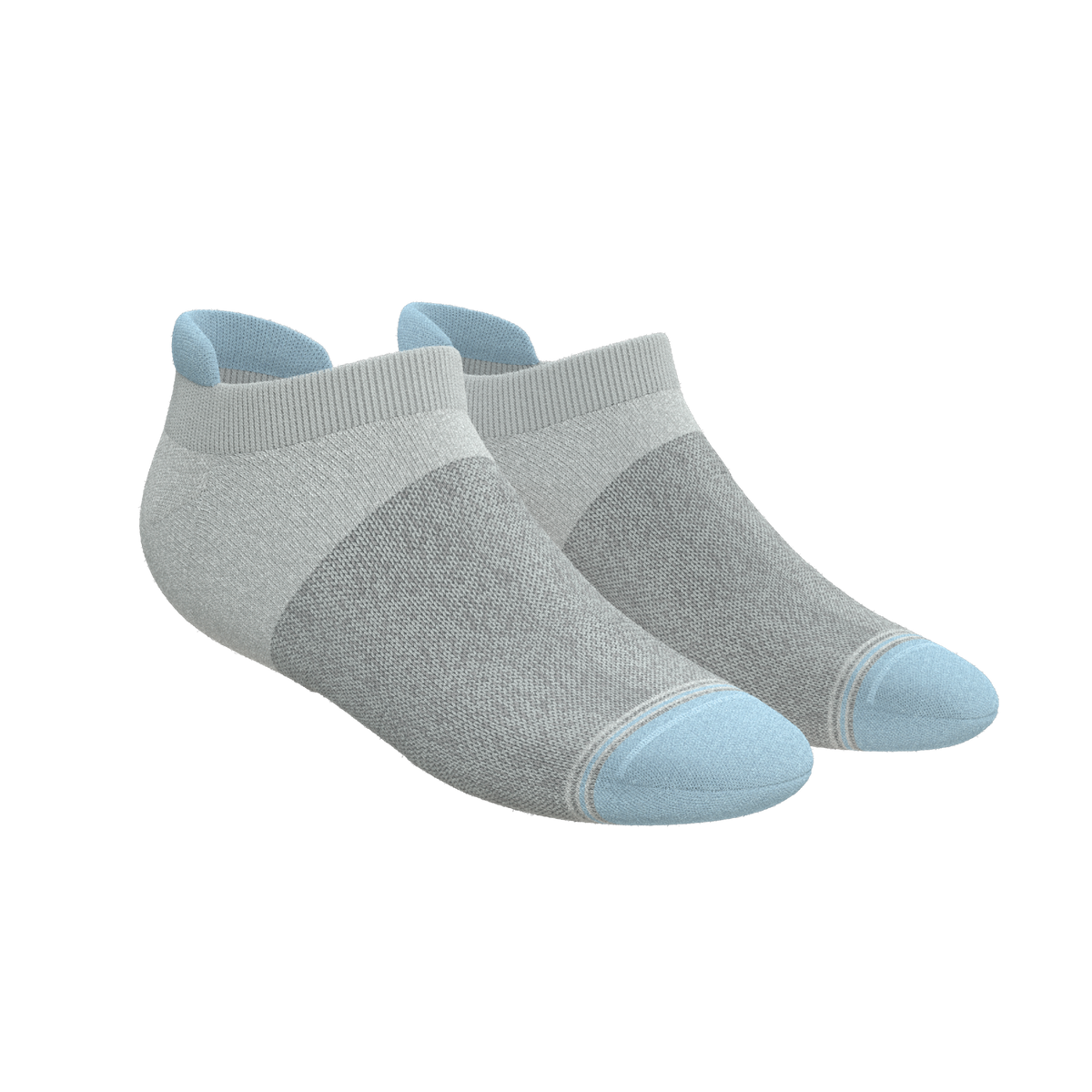 The Pacific Blue | Tri Color Block Heel Hammock™ Ankle Socks - Shinesty