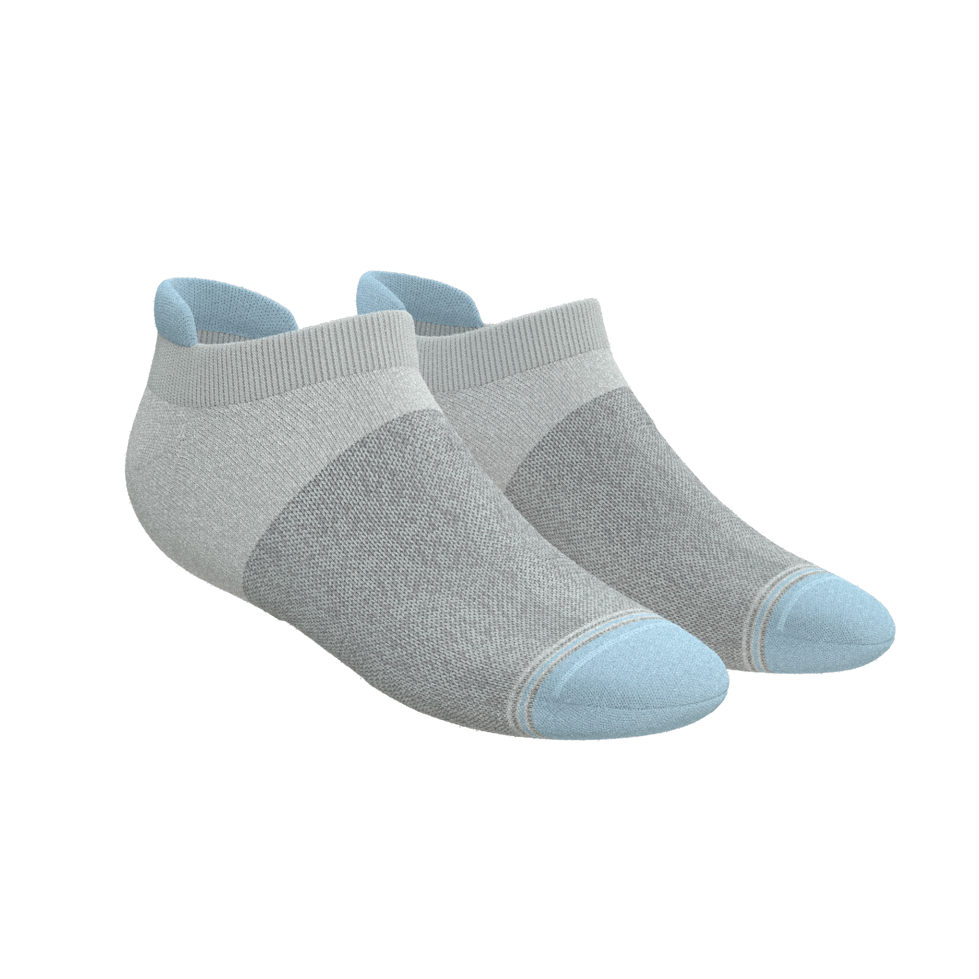Versatile Solids Mix Pack | Blue Tri Color Block and Solids Heel Hammock™ Ankle Socks 6 Pack - Shinesty