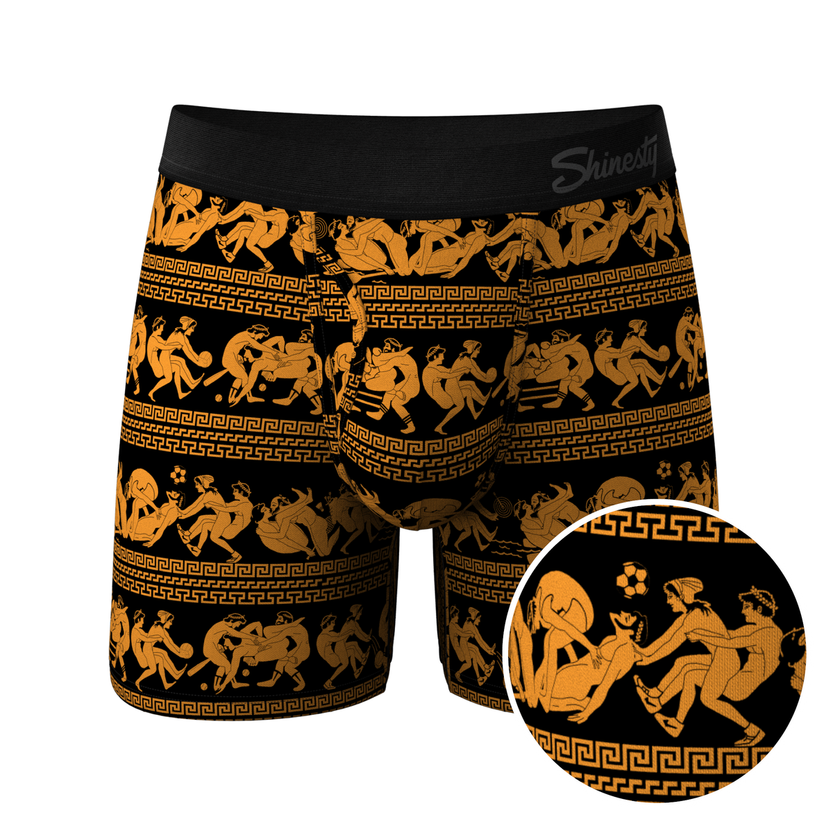 The Ancient Twister | Ancient Vase Orgy Ball Hammock® Pouch Underwear With Fly - Shinesty