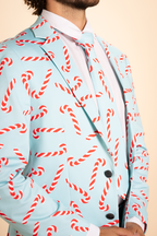 The Peppermint Pimp Canes | Candy Cane Men's Printed Party Tie - Shinesty