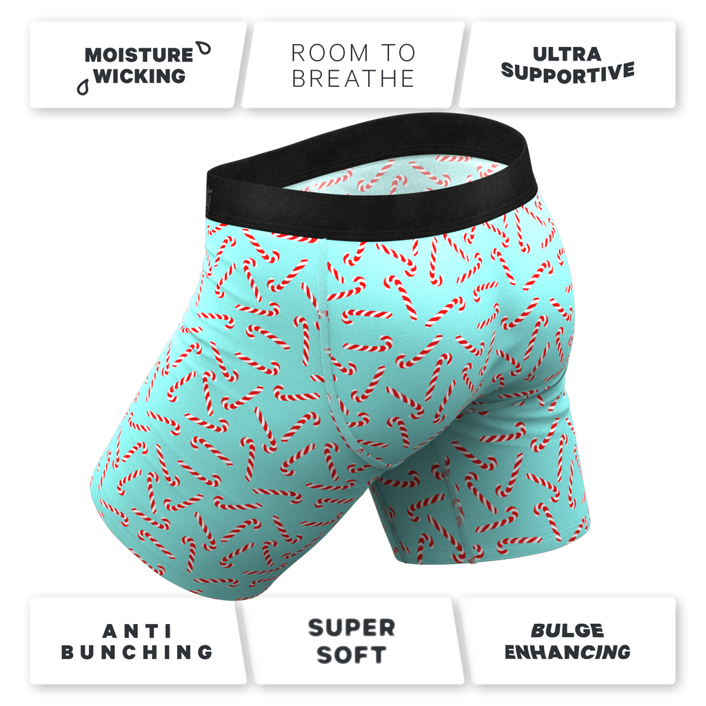 The Peppermint Pimp Canes | Candy Cane Ball Hammock® Boxer - Long Leg - Shinesty