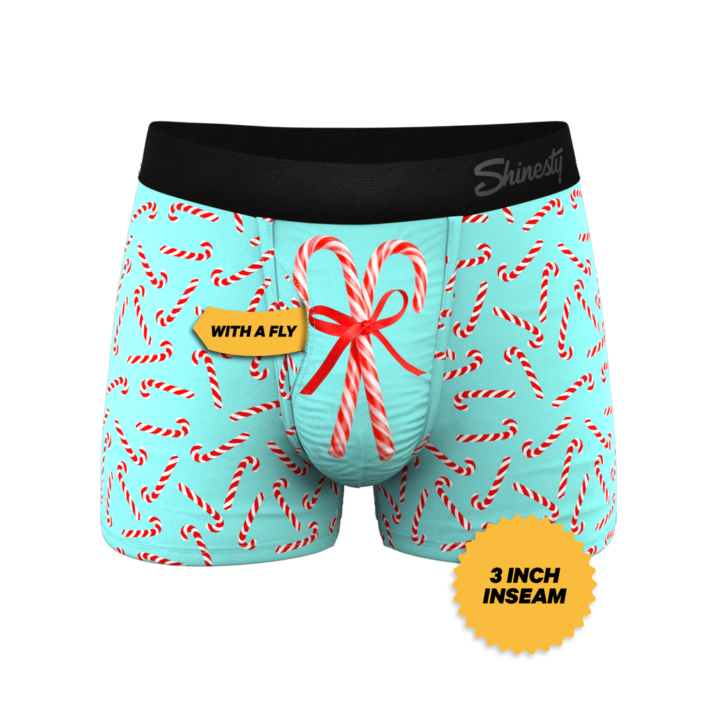 The Peppermint Pimp Canes | Candy Cane Ball Hammock® Pouch Trunks Underwear - Shinesty