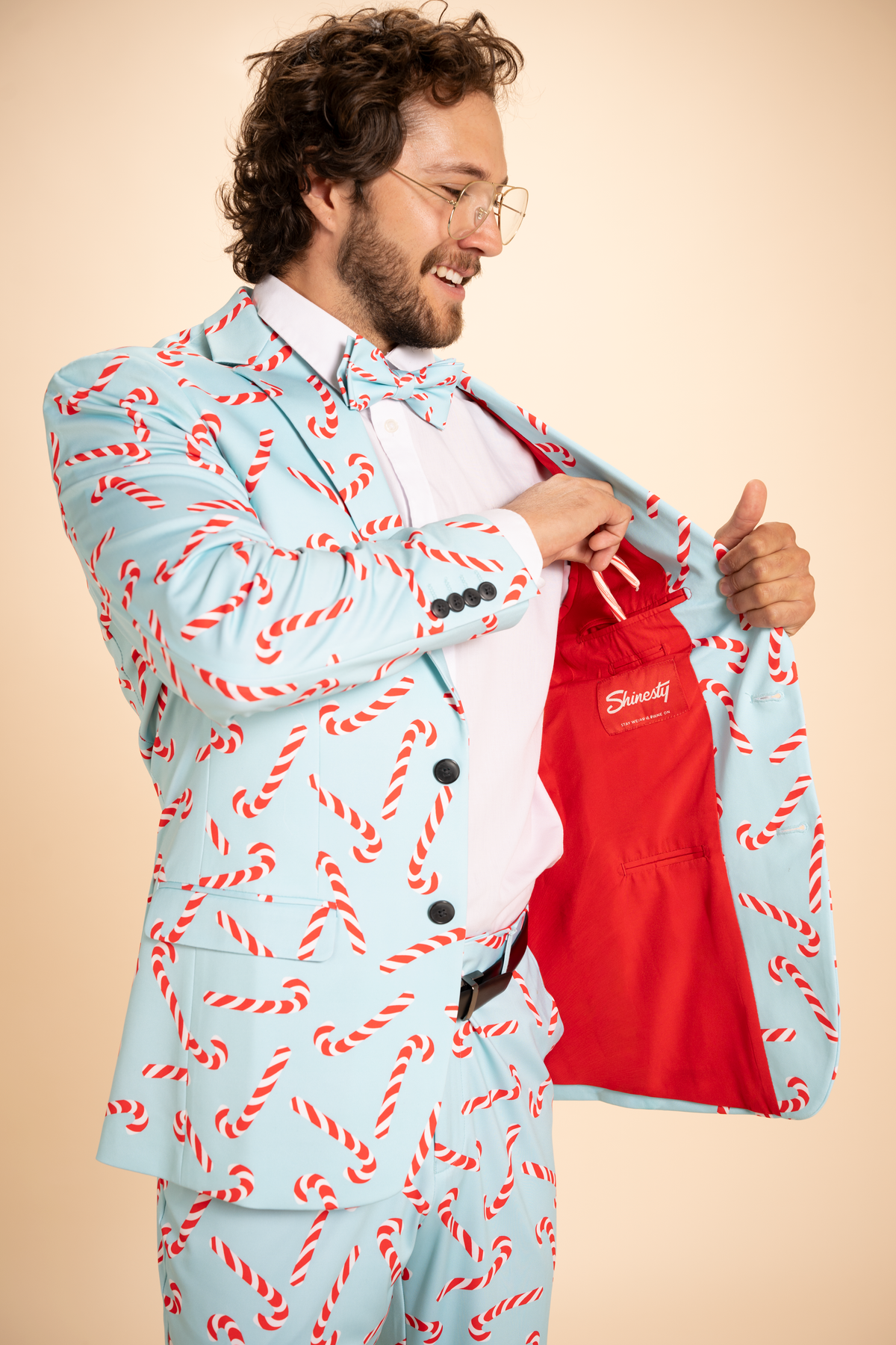The Peppermint Pimp Canes | Candy Cane Men's Novelty Suit - Shinesty
