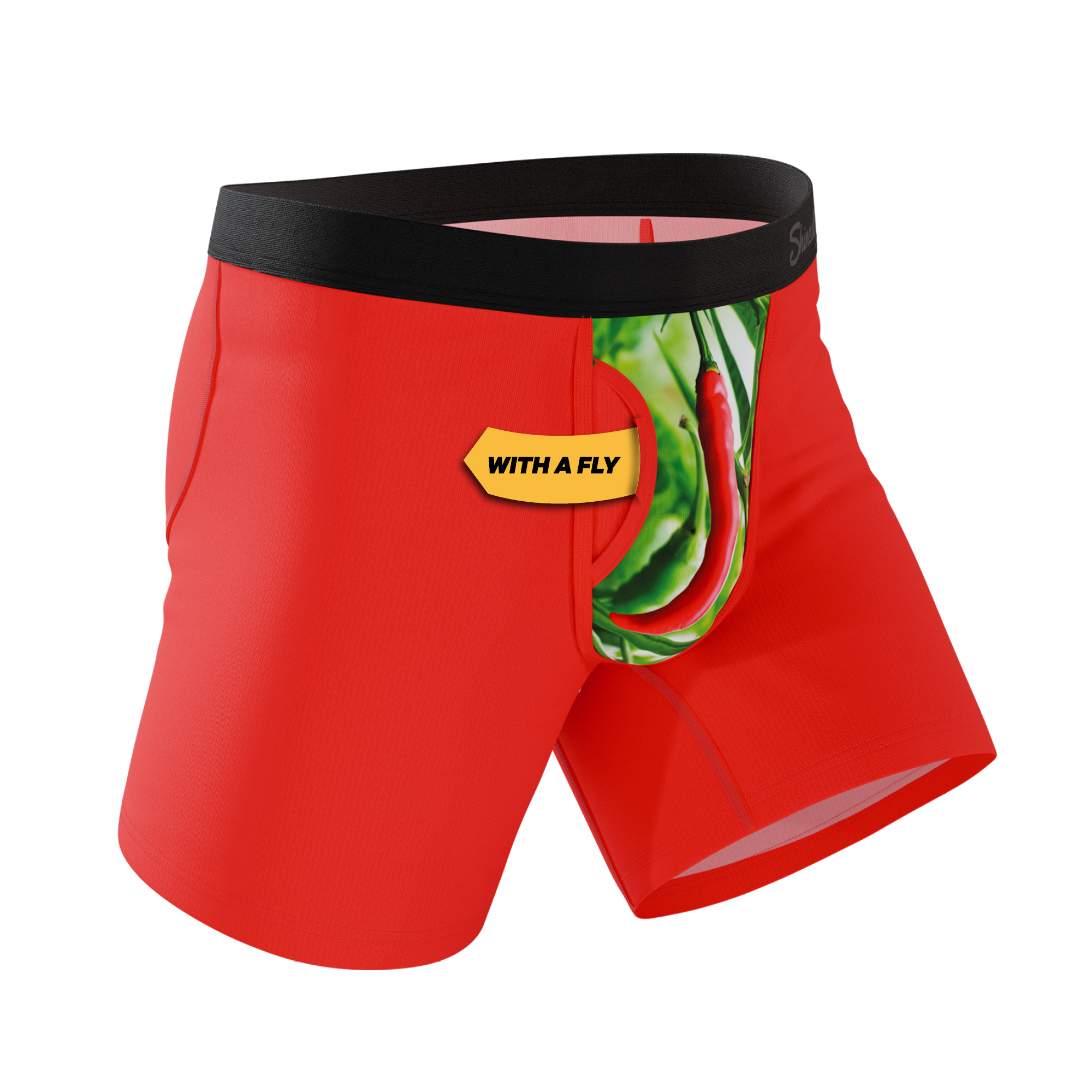 The Picante | Chili Pepper Ball Hammock® Pouch Underwear With Fly - Shinesty