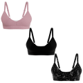 The Pink & Glow | Boob Hammock™ Plunge Bralette 3 Pack - Shinesty