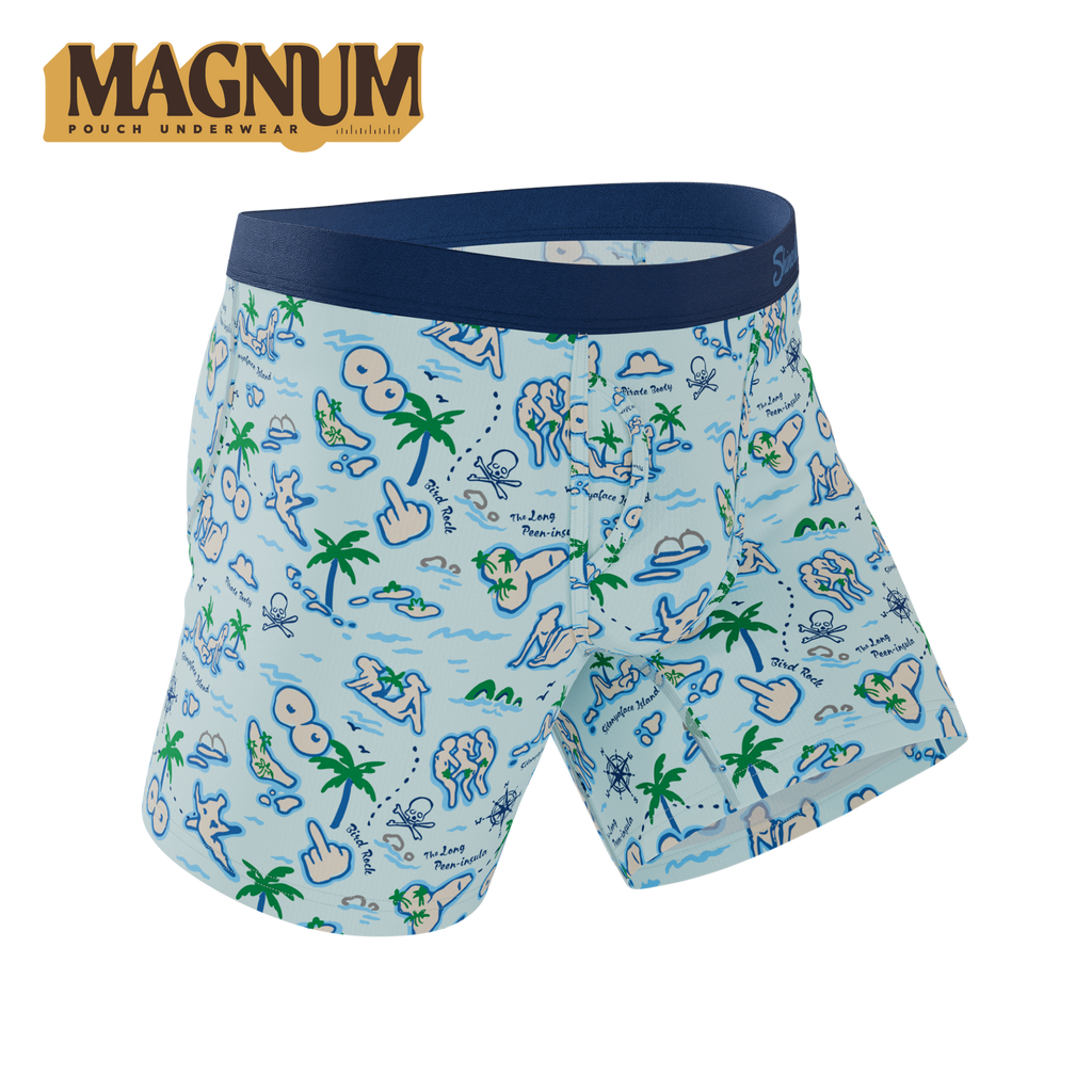 The Pirate's Booty | Naughty Map Ball Hammock® Magnum Big Pouch Underwear - Shinesty
