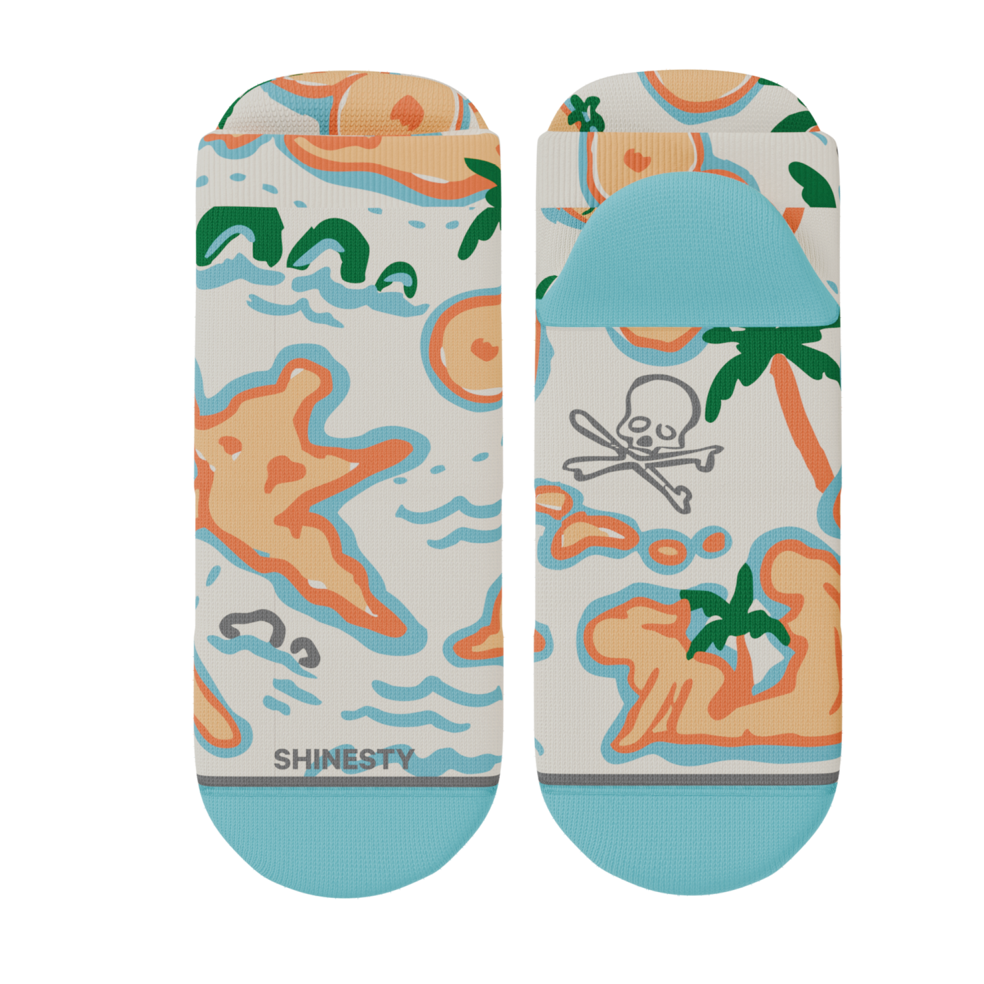 The Pirate's Booty | Naughty Map Heel Hammock™ Ankle Socks - Shinesty