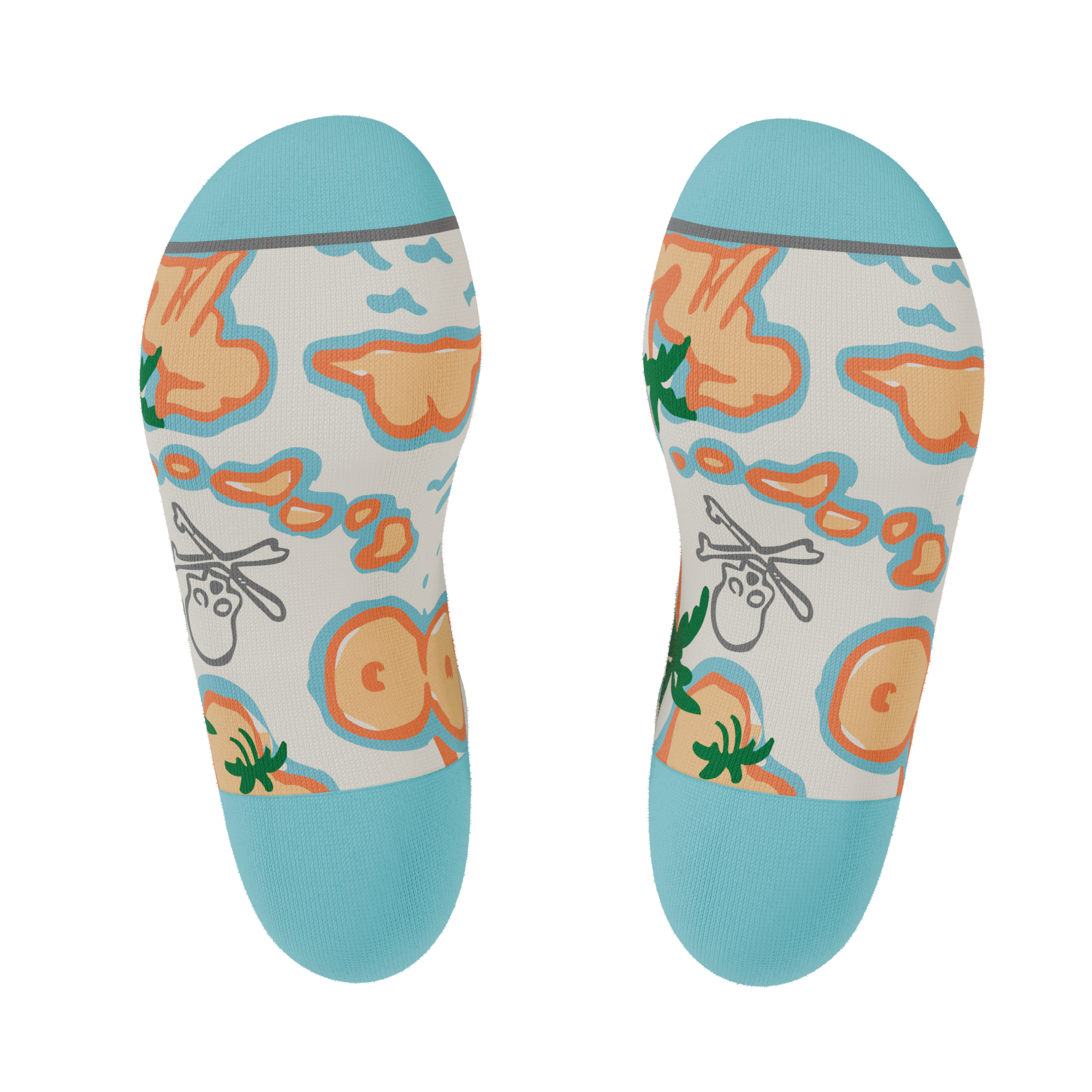 The Pirate's Booty | Naughty Map Heel Hammock™ Ankle Socks - Shinesty