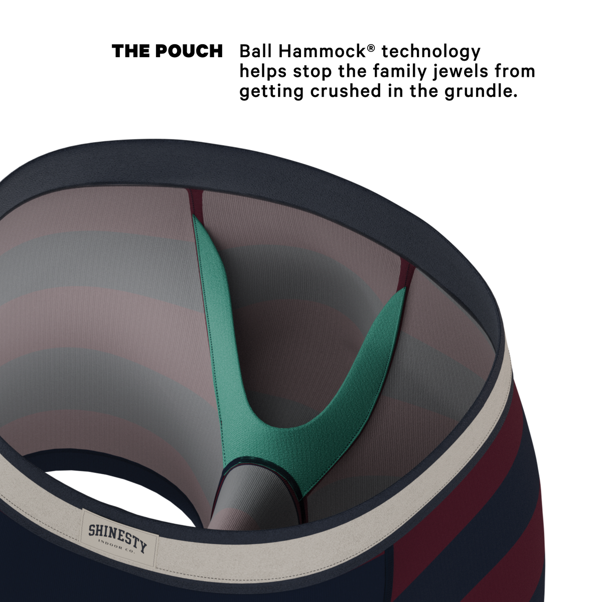 The Pitch | Rugby Stripe Ball Hammock® Pouch Underwear - Shinesty