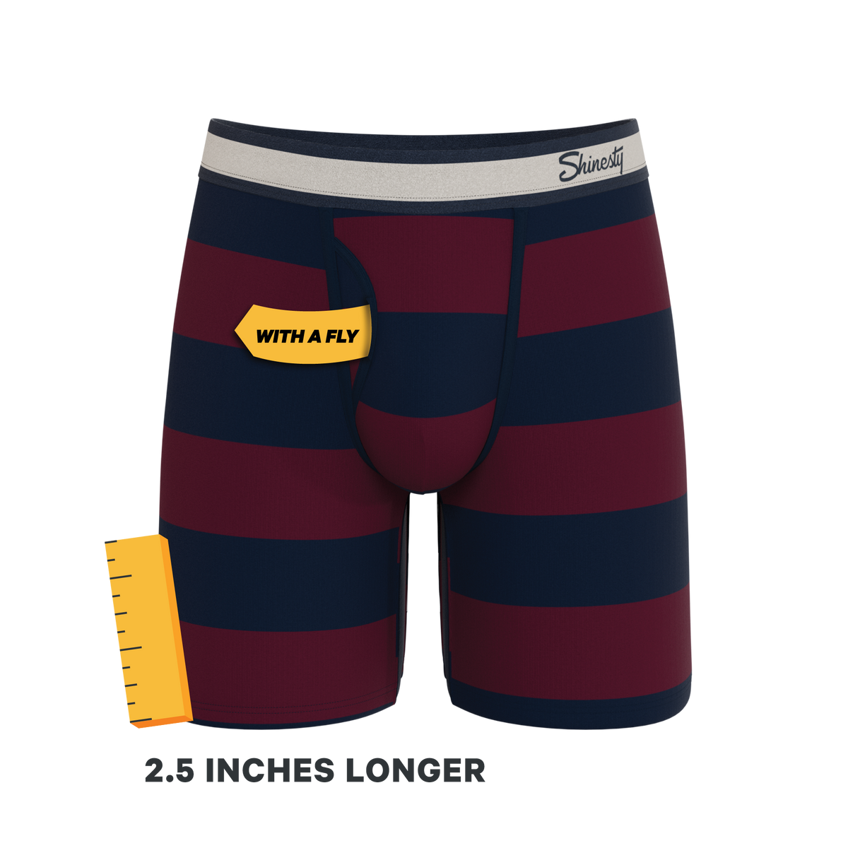 The Pitch | Rugby Stripe Ball Hammock® Boxer - Long Leg - Shinesty