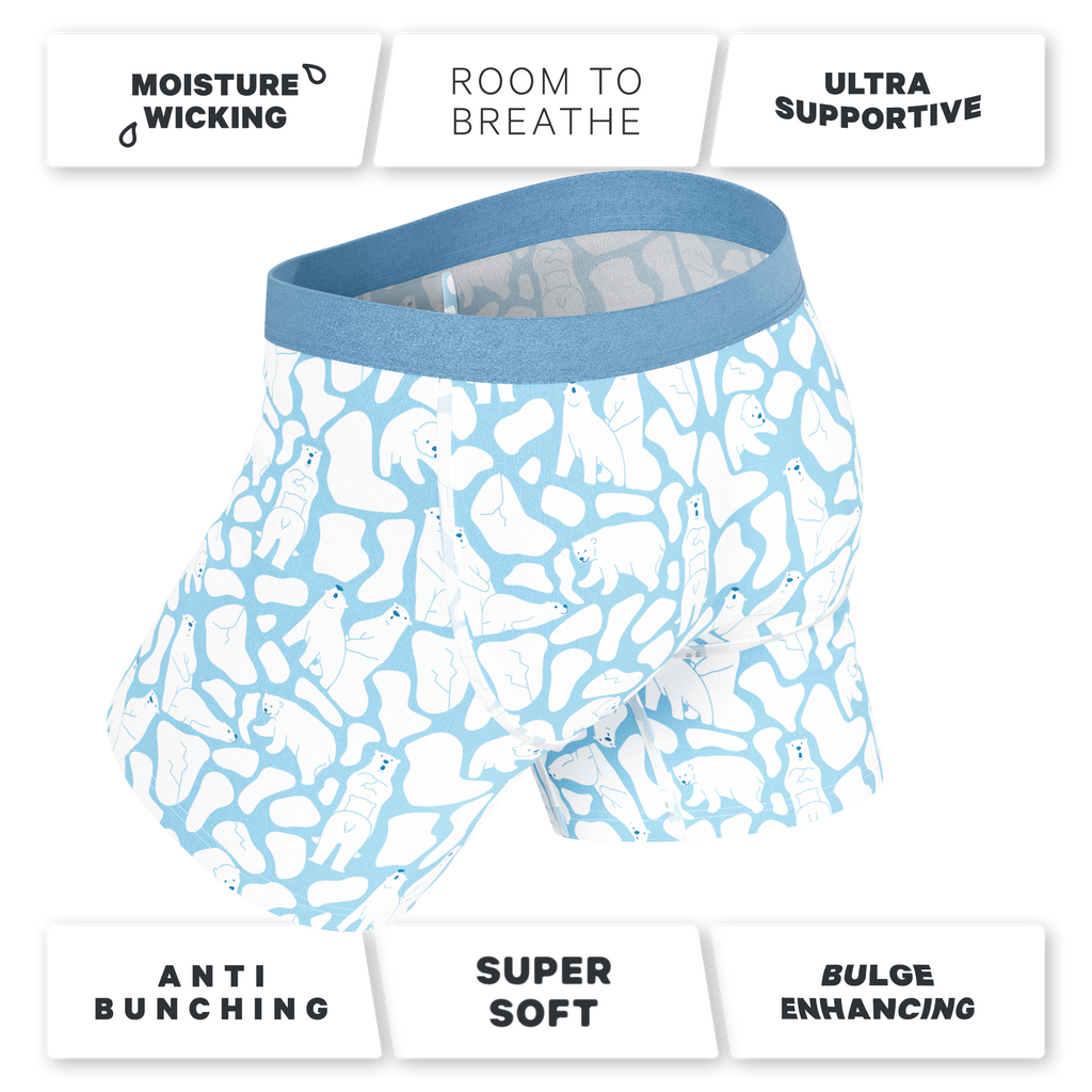 The Polar Polka | Polar Bear Scene Ball Hammock® Pouch Underwear - Shinesty
