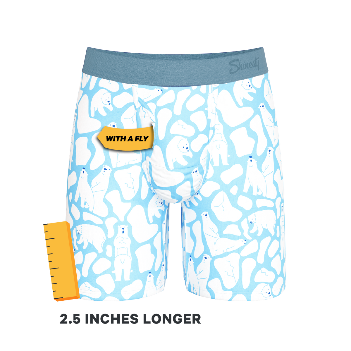 The Polar Polka | Polar Bear Scene Ball Hammock® Boxer - Long Leg - Shinesty