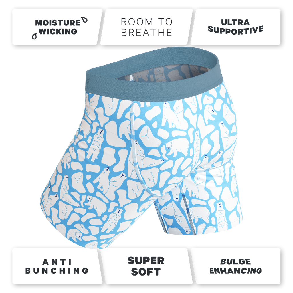The Polar Polka | Polar Bear Scene Ball Hammock® Boxer - Long Leg - Shinesty