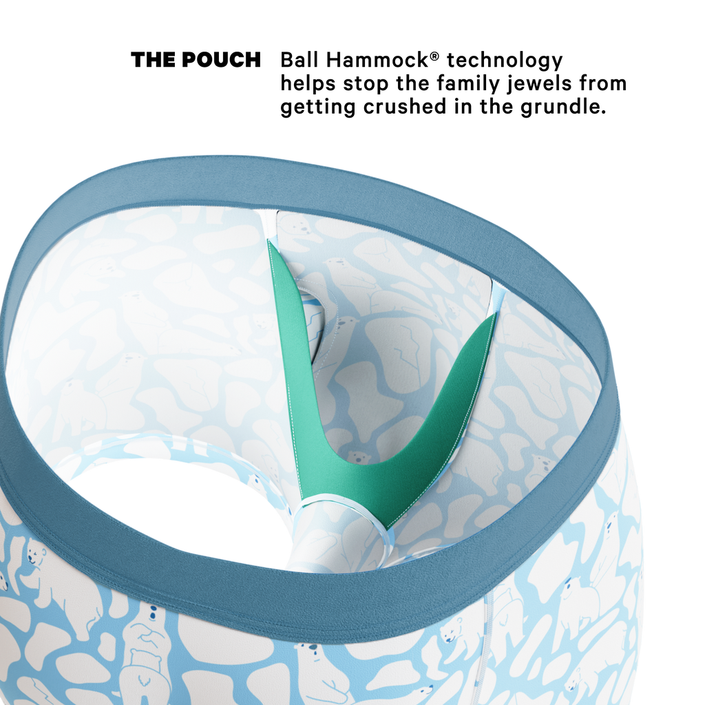 The Polar Polka | Polar Bear Scene Ball Hammock® Pouch Trunks Underwear - Shinesty