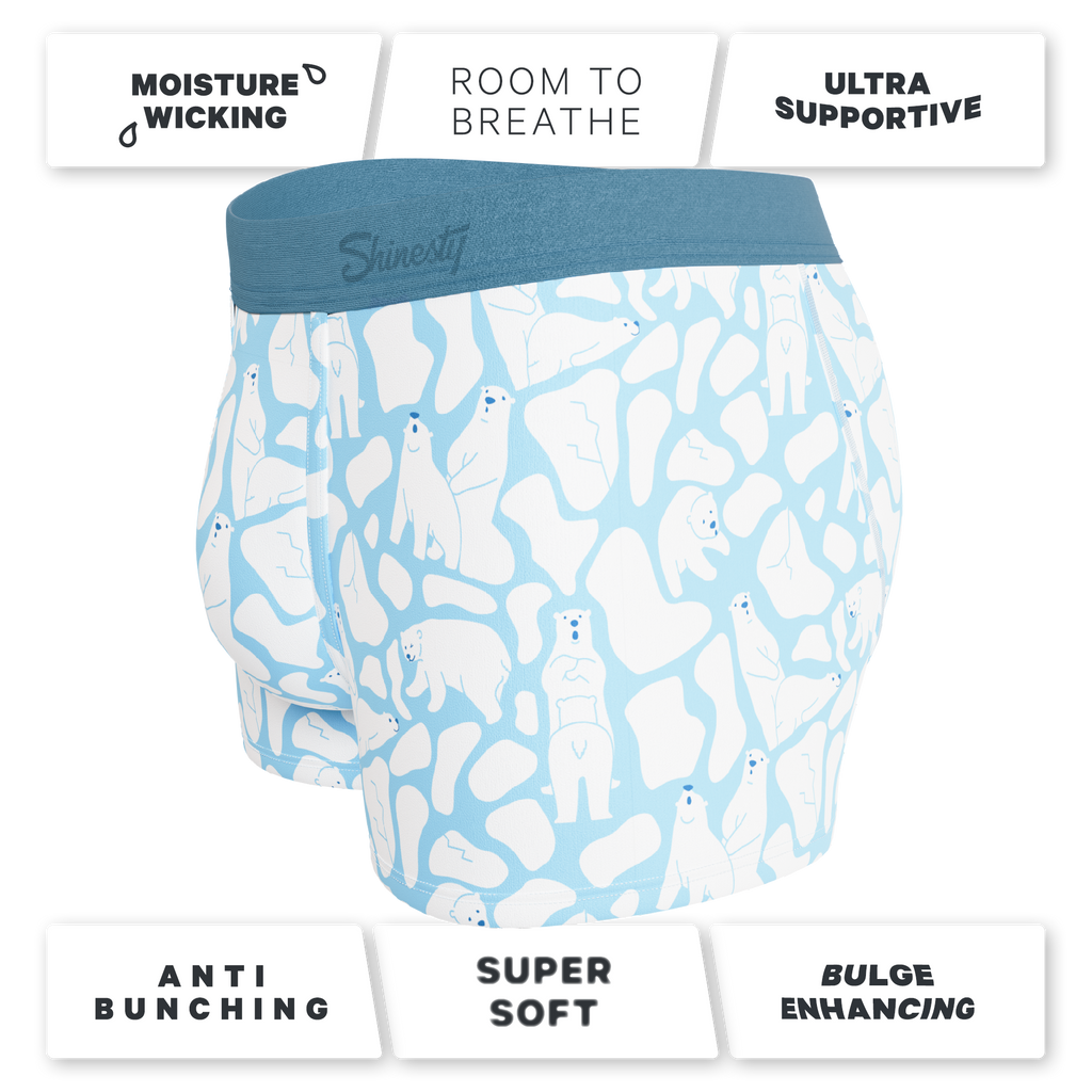 The Polar Polka | Polar Bear Scene Ball Hammock® Pouch Trunks Underwear - Shinesty