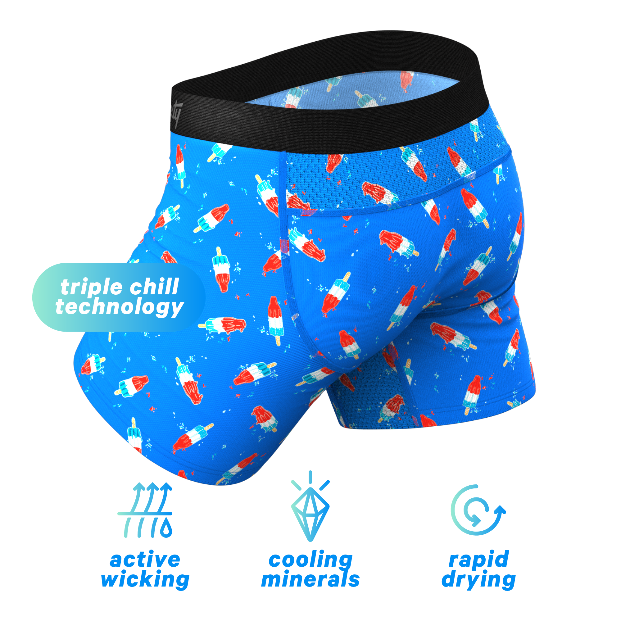 The Popsicle Stick | USA Popsicle paradICE™ Cooling Ball Hammock® Underwear - Shinesty