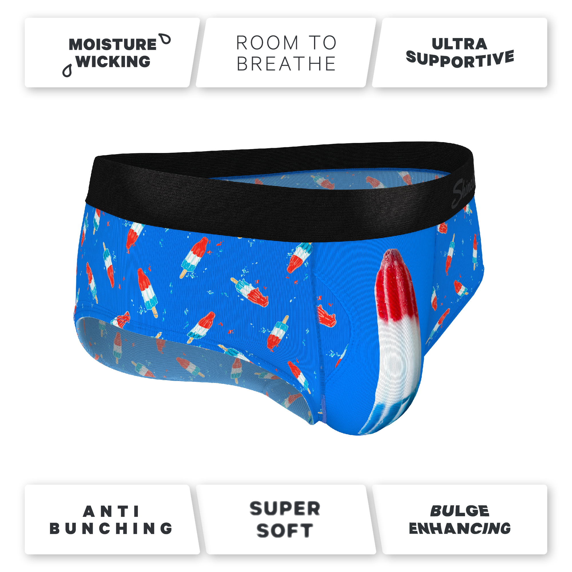 The Popsicle Stick Apex | USA Popsicle Ball Hammock® Pouch Underwear Briefs - Shinesty