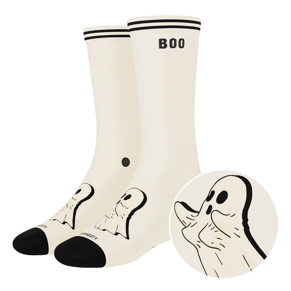The Possessed Chest | Ghost Heel Hammock™ Crew Socks - Shinesty