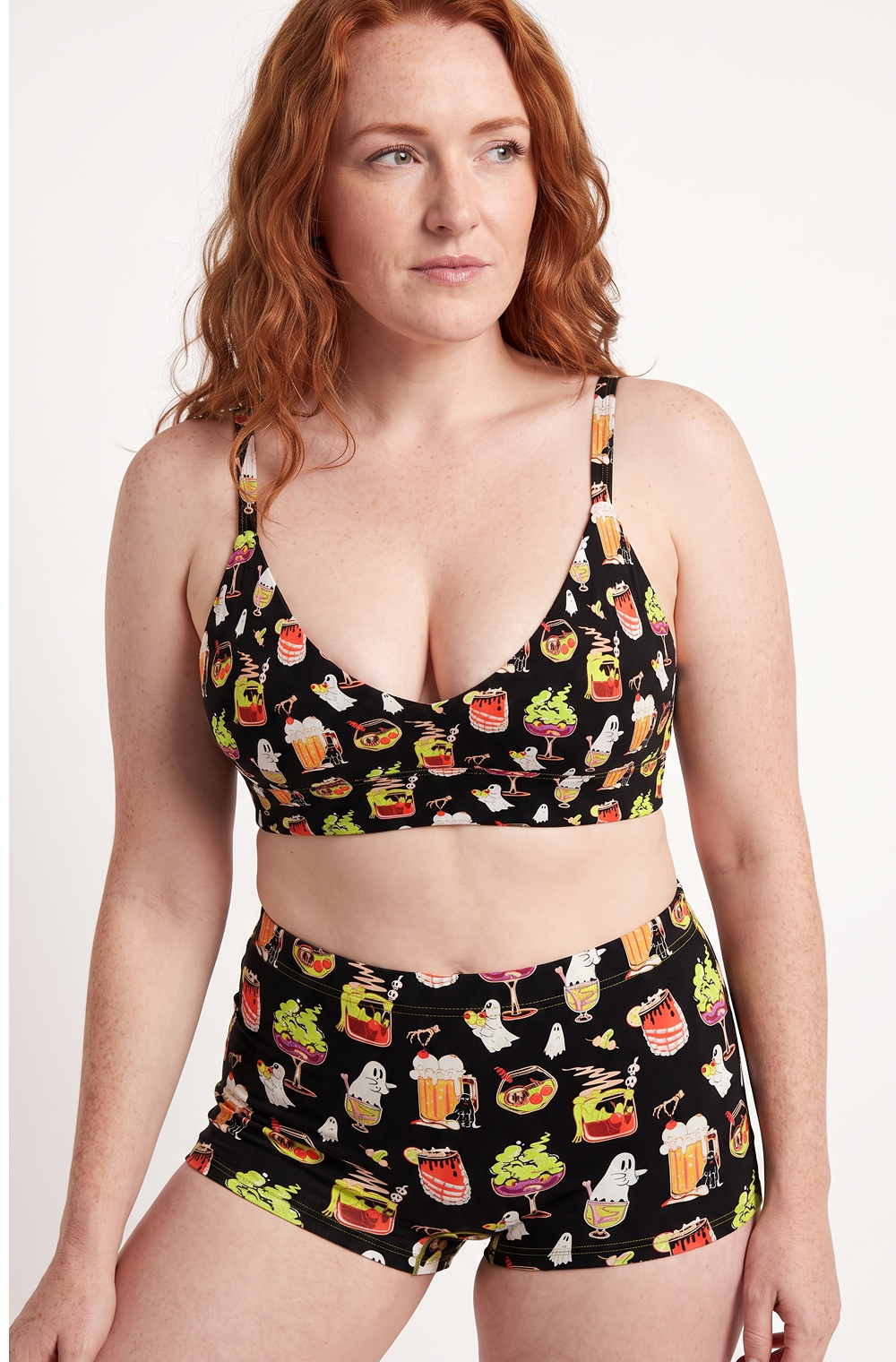 The Potions Pub | Halloween Cocktail Boob Hammock™ Plunge Bralette - Shinesty