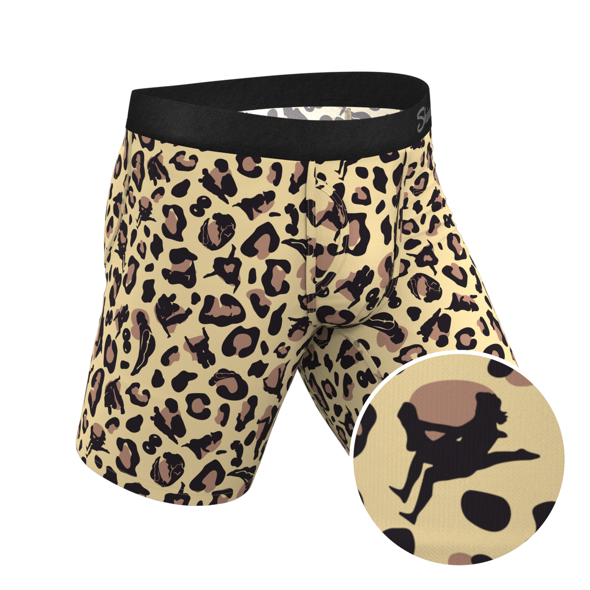 The Primal Passion | Naughty Cheetah Print Ball Hammock® Boxer - Long Leg - Shinesty