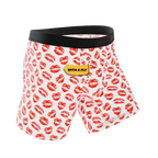 The Pucker Up | Lipstick Kiss Ball Hammock® Pouch Underwear With Fly - Shinesty