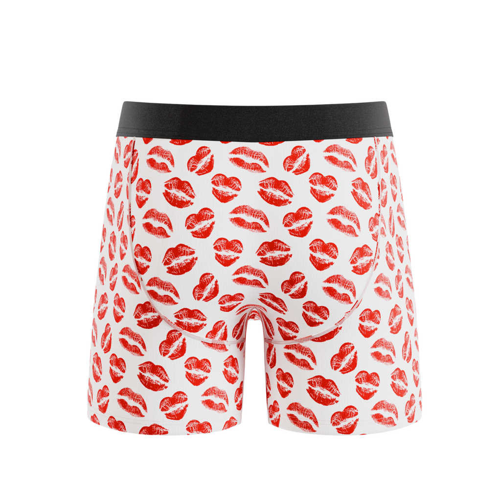 The Pucker Up | Lipstick Kiss Ball Hammock® Pouch Underwear With Fly - Shinesty