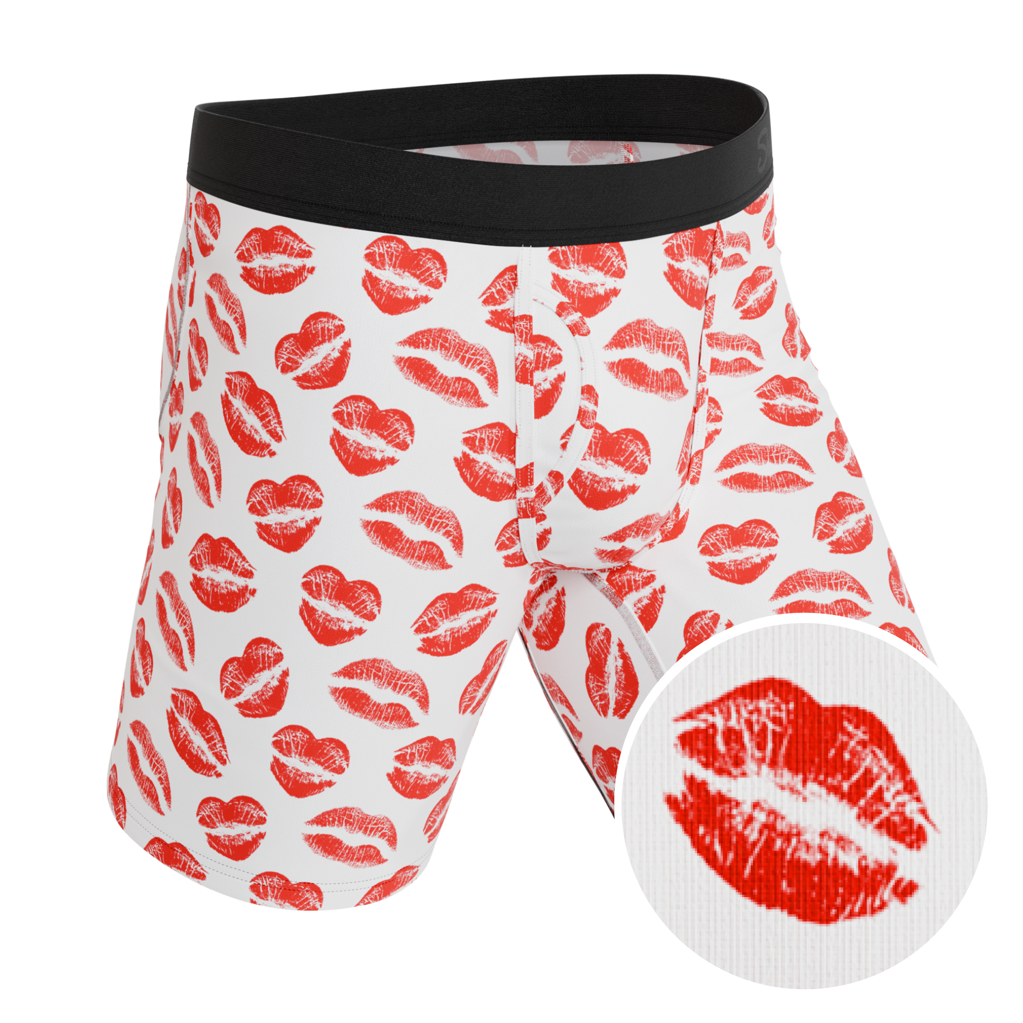 The Pucker Up | Lipstick Kiss Ball Hammock® Boxer - Long Leg - Shinesty