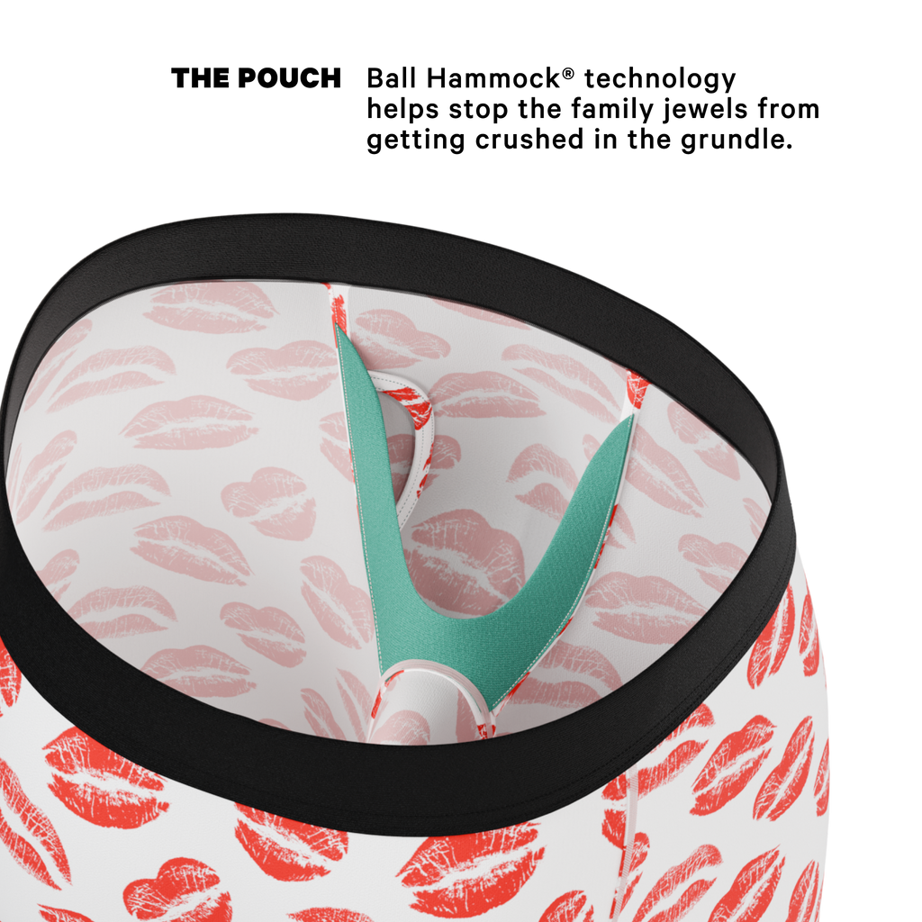 The Pucker Up | Lipstick Kiss Ball Hammock® Boxer - Long Leg - Shinesty