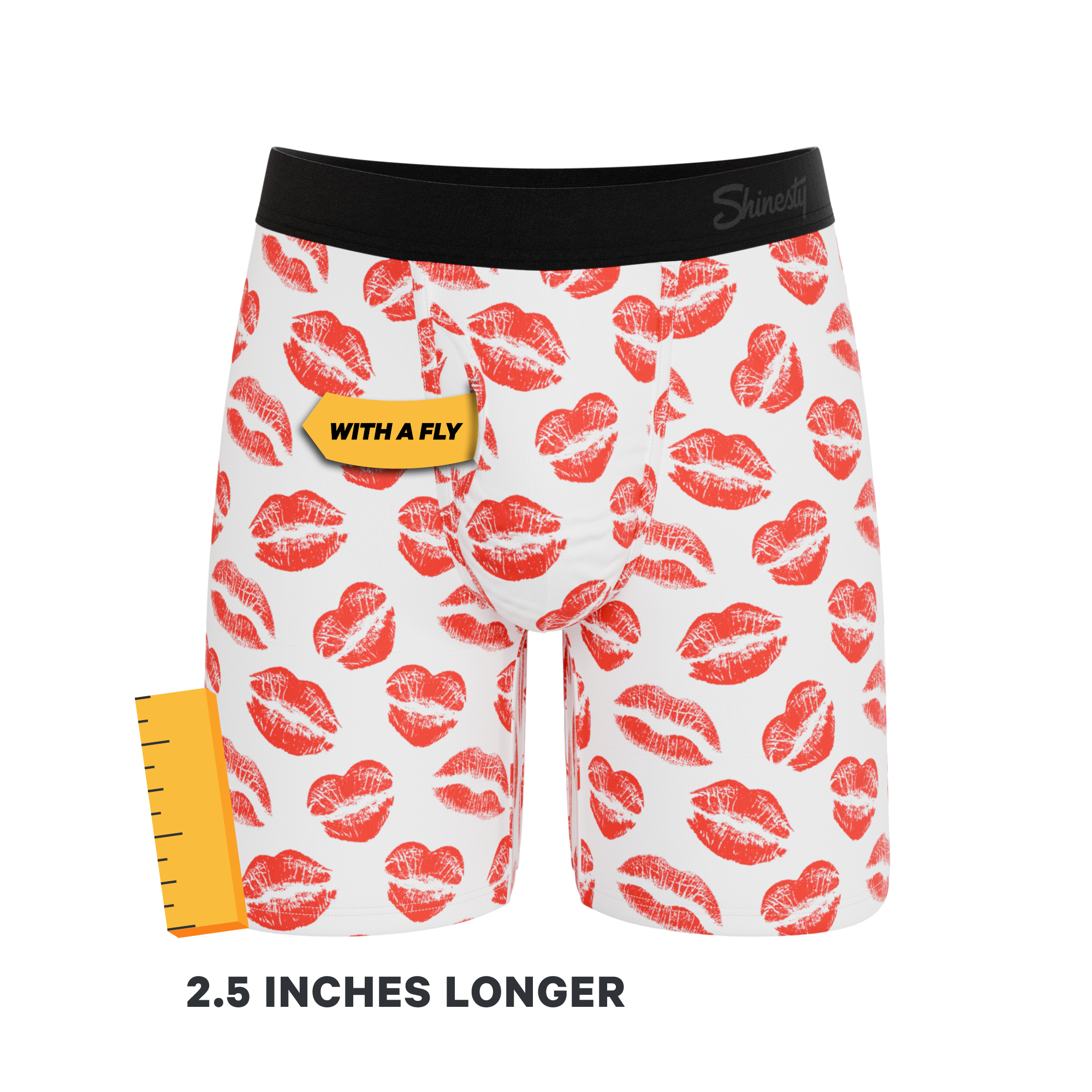 The Pucker Up | Lipstick Kiss Ball Hammock® Boxer - Long Leg - Shinesty