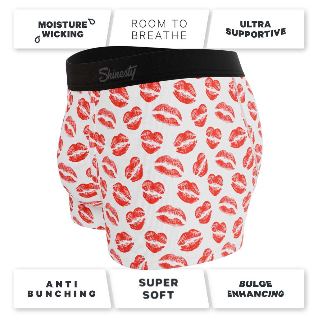 The Pucker Up | Lipstick Kiss Ball Hammock® Pouch Trunks Underwear - Shinesty