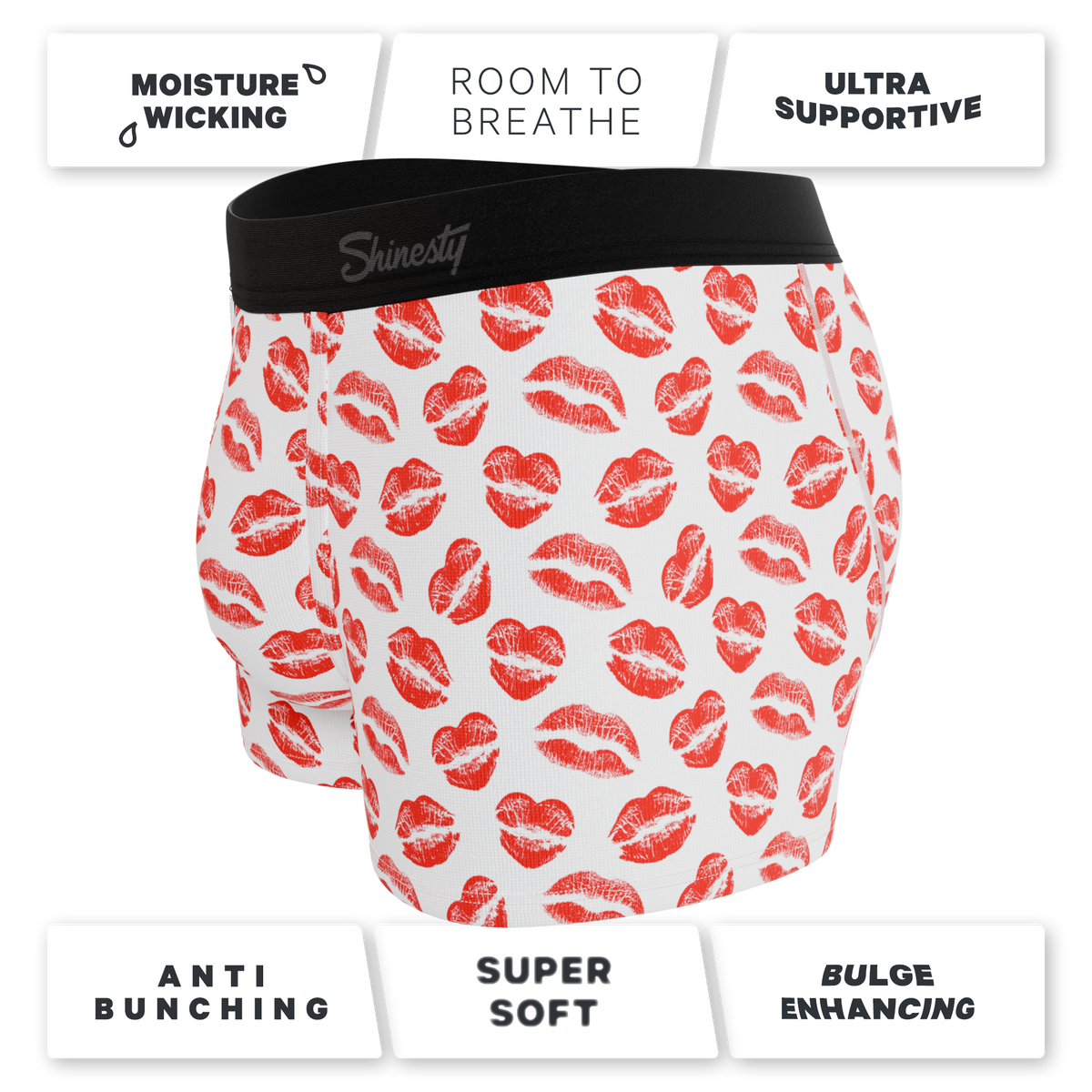 The Pucker Up | Lipstick Kiss Ball Hammock® Pouch Trunks Underwear - Shinesty