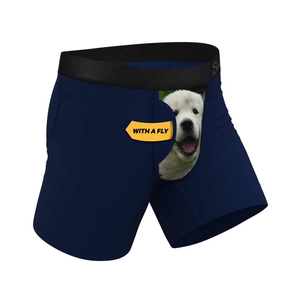 The Puppy Love | Puppy Ball Hammock® Pouch Underwear With Fly - Shinesty
