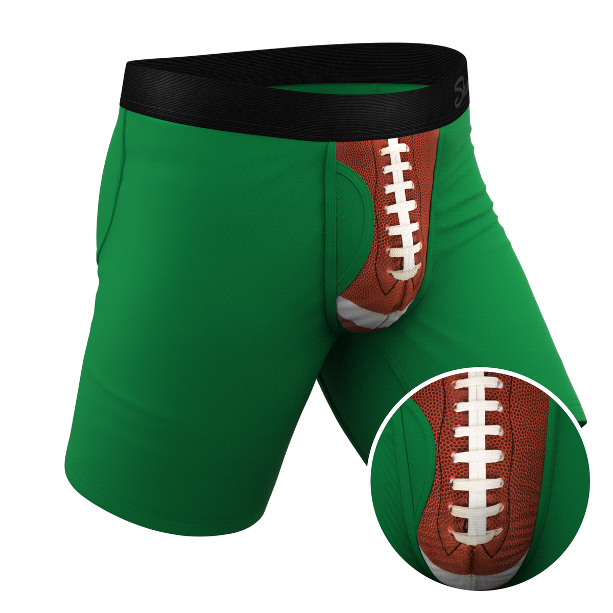 The Quarterback Sack | Football Ball Hammock® Boxer - Long Leg - Shinesty
