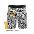 The Racy & Lacy | Provocative Lace Print Ball Hammock® Boxer - Long Leg - Shinesty
