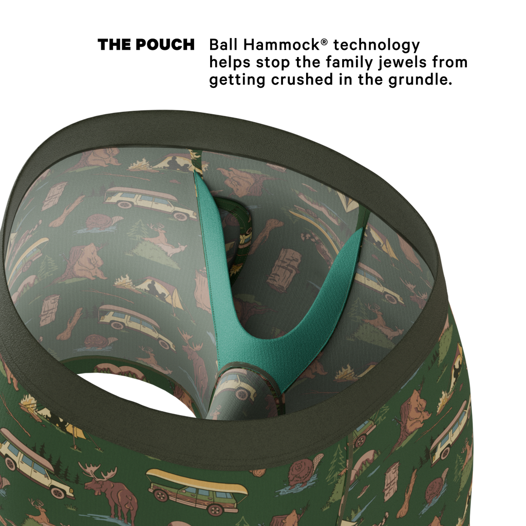 The Really Happy Camper | Camping Ball Hammock® Pouch Underwear With Fly - Shinesty