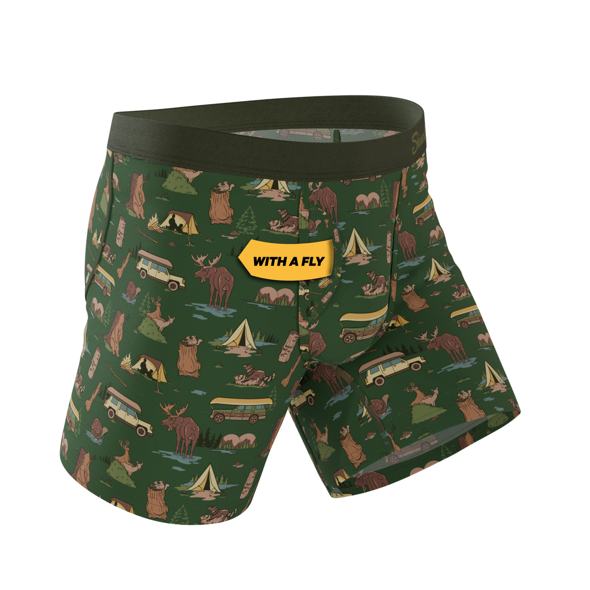 The Really Happy Camper | Camping Ball Hammock® Pouch Underwear With Fly - Shinesty