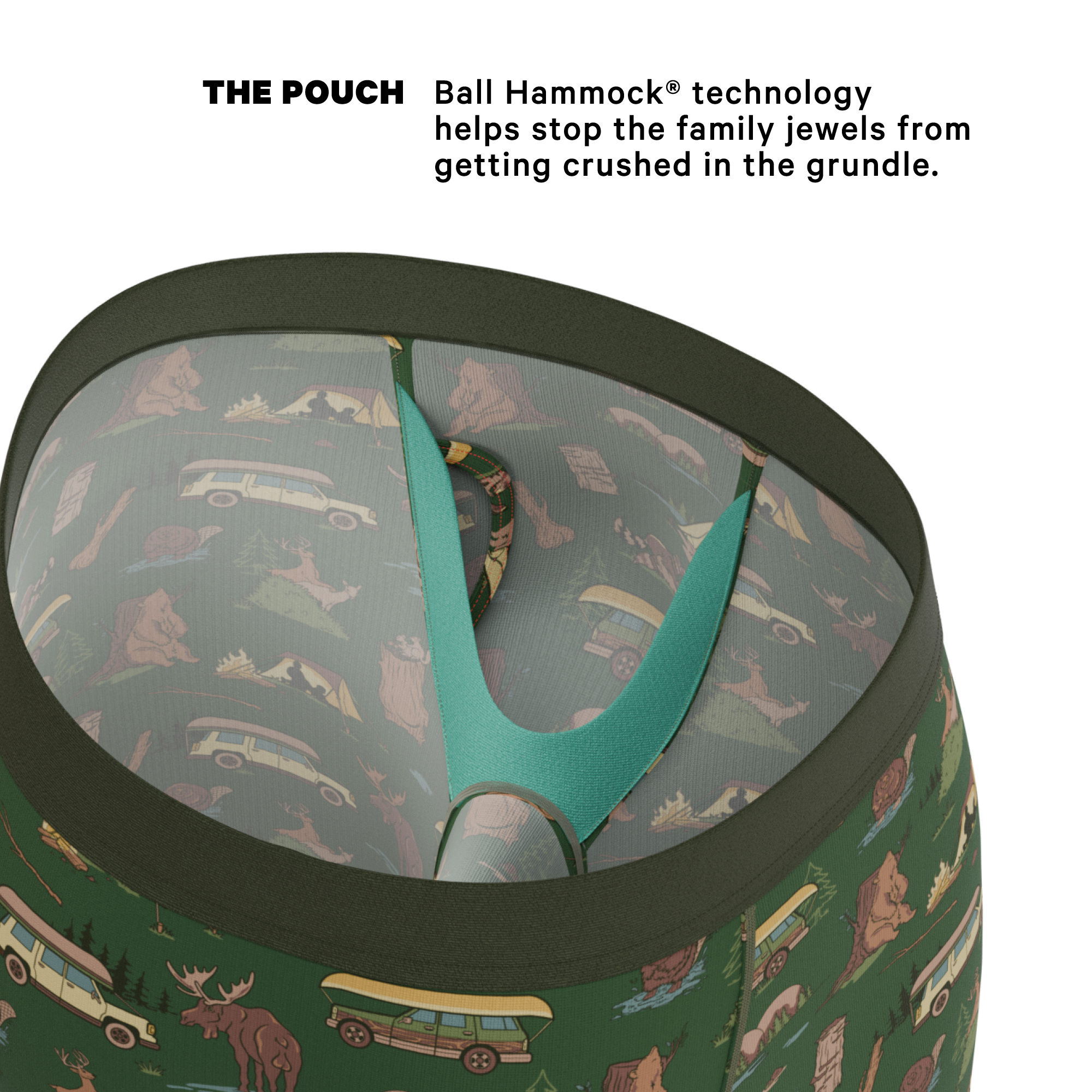 The Really Happy Camper | Camping Ball Hammock® Boxer - Long Leg - Shinesty