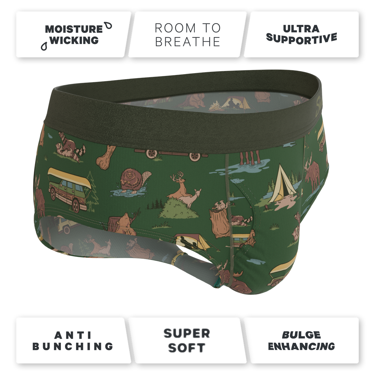 The Really Happy Camper | Camping Ball Hammock® Pouch Underwear Briefs - Shinesty