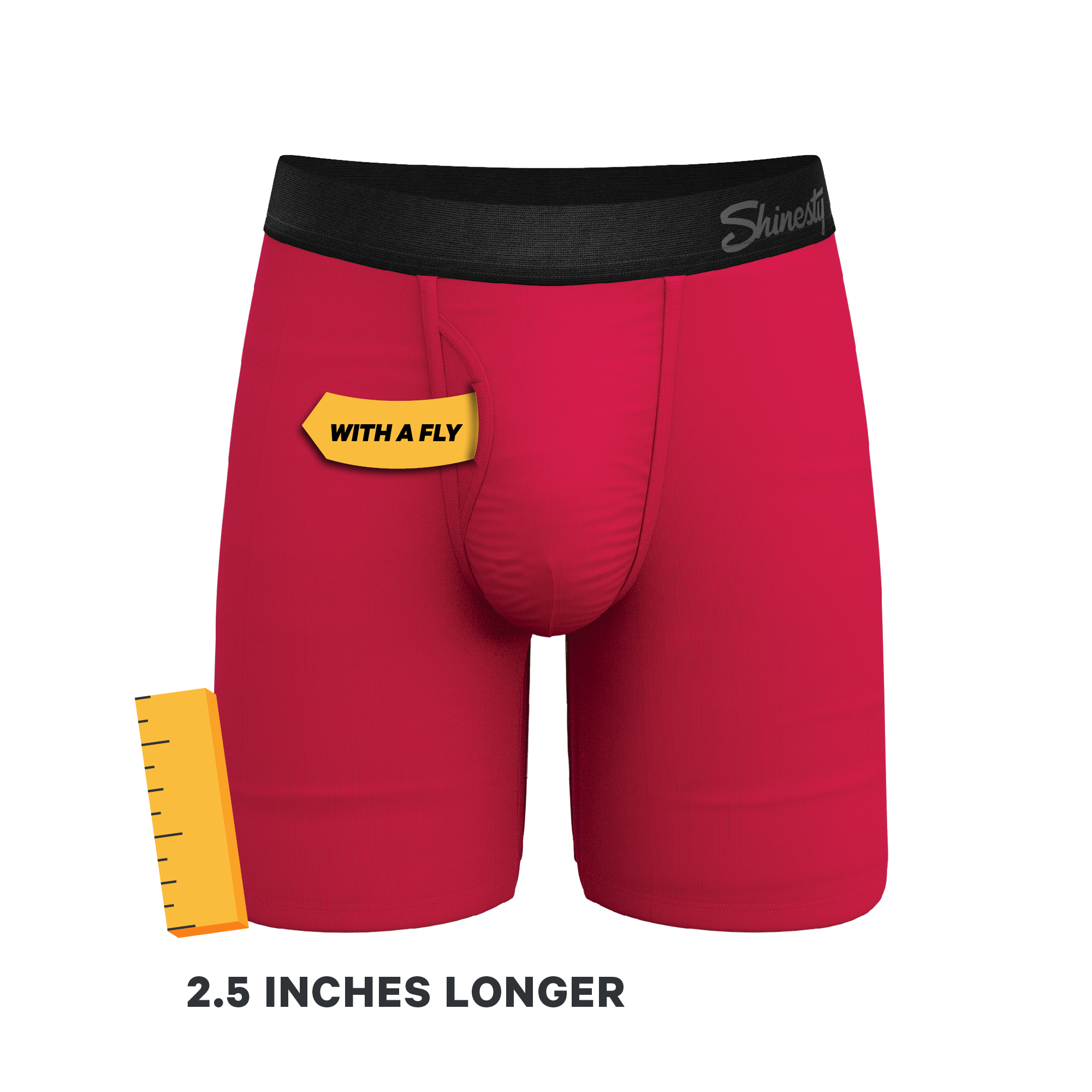 The Red Velvet | Dark Red Ball Hammock® Boxer - Long Leg - Shinesty