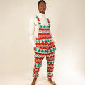 The Red Ryder | Fair Isle Knit Print Pajamaralls® - Shinesty
