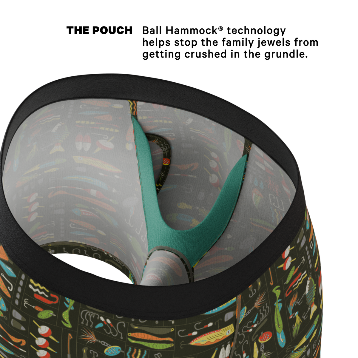 The Reel Nice | Bait Box Ball Hammock® Pouch Underwear With Fly - Shinesty